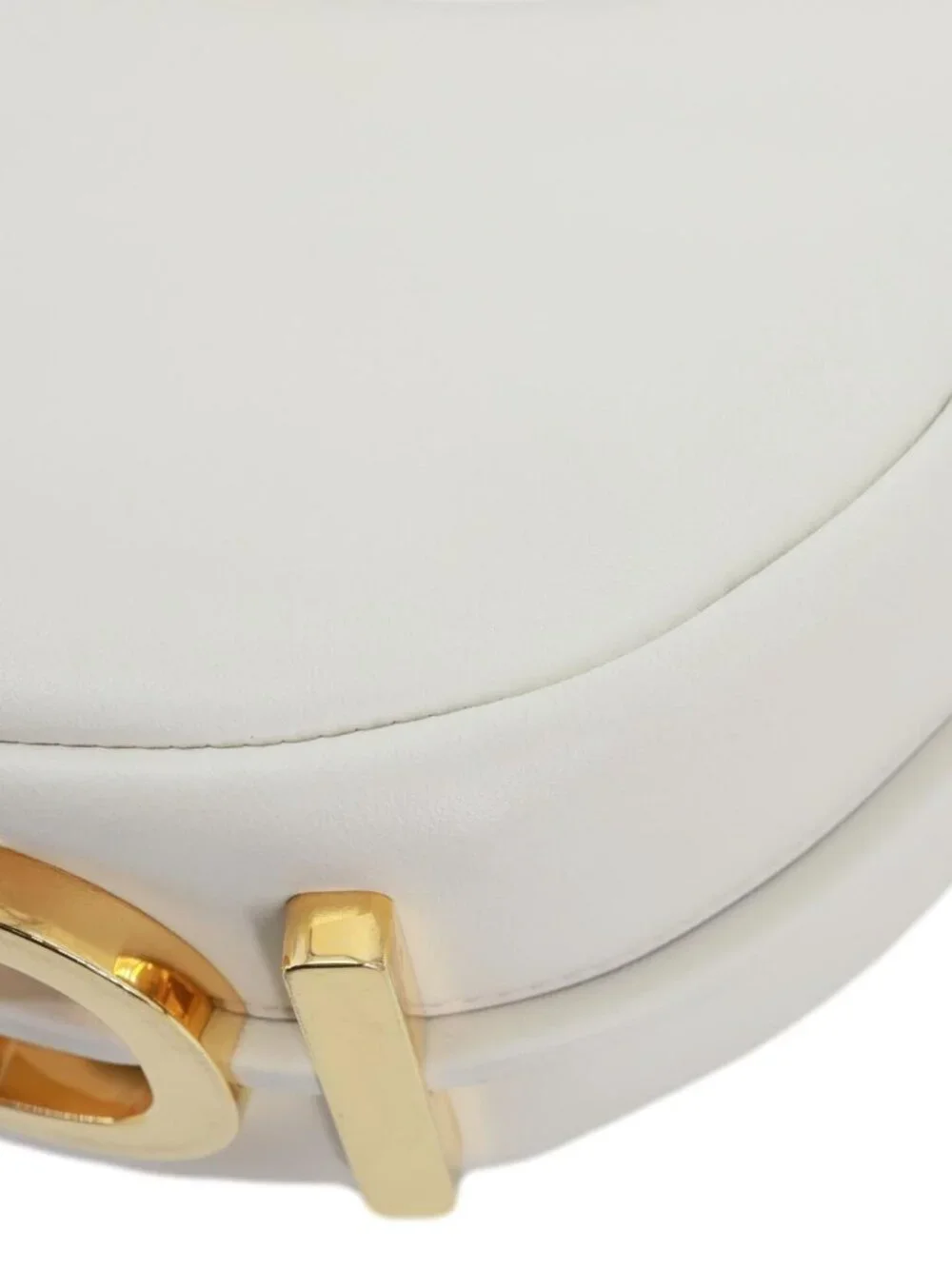 Fendi graphy Small Leather Hobo Bag Off White